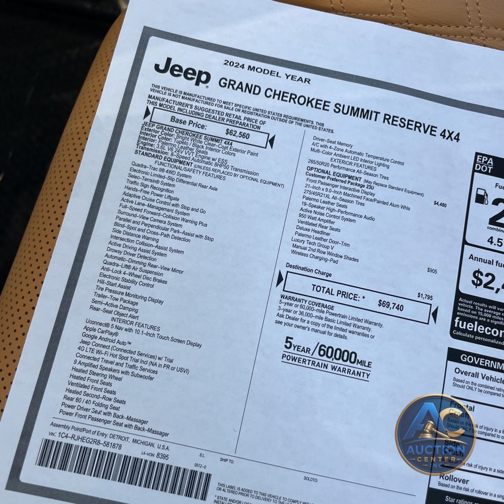 2024 Jeep Grand Cherokee Summit Reserve