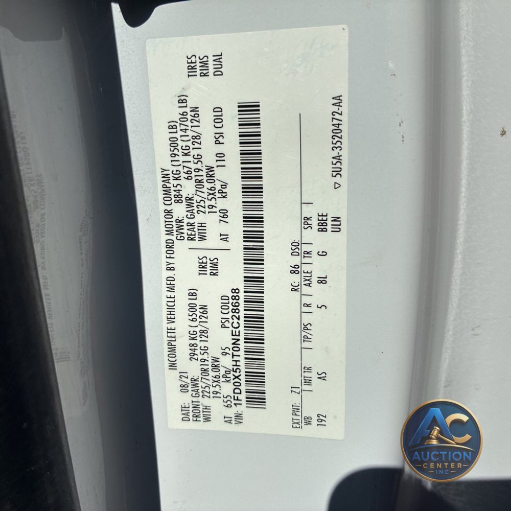 2022 Ford Commercial CA60-84 SUPER CAB  4X4 6.7L