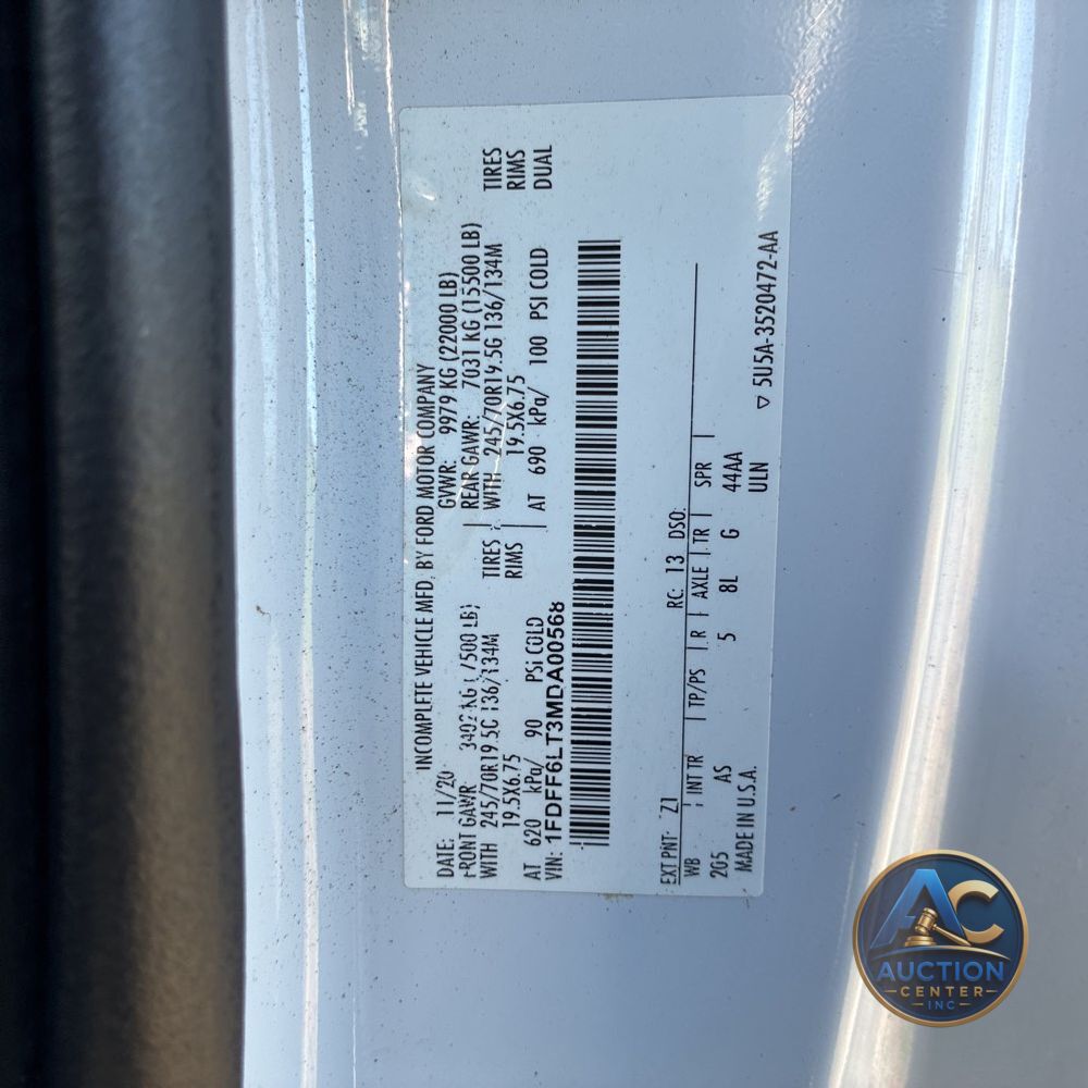 2021 Ford Commercial CA84-207 CONV CAB  TRUCK 4X2 6.7L