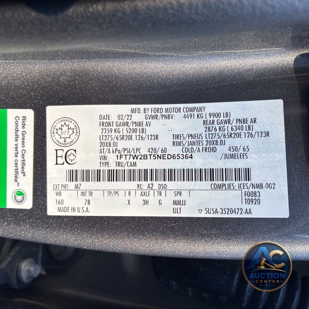 2022 Ford F250 S/D Platinum