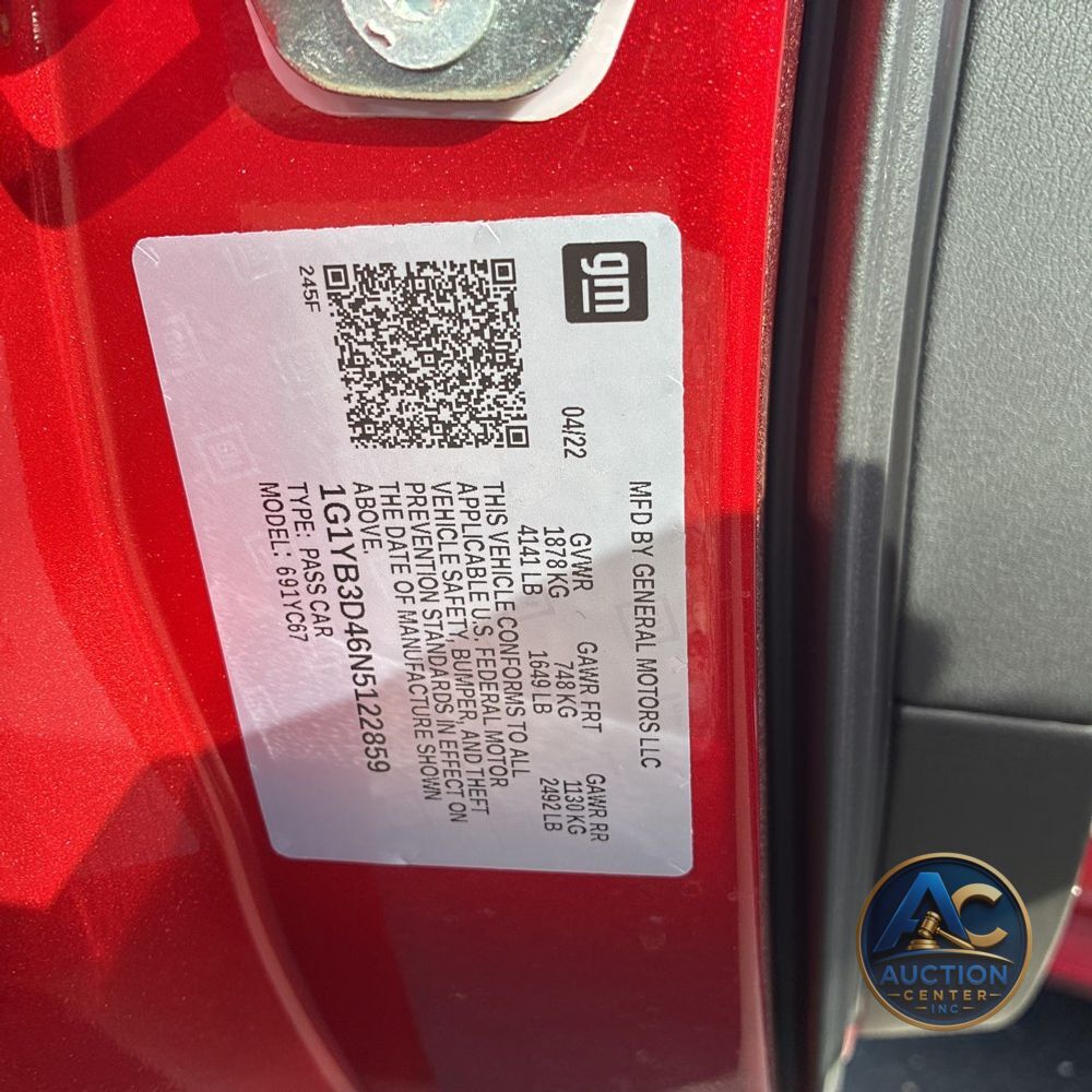 2022 Chevrolet Corvette Stingray