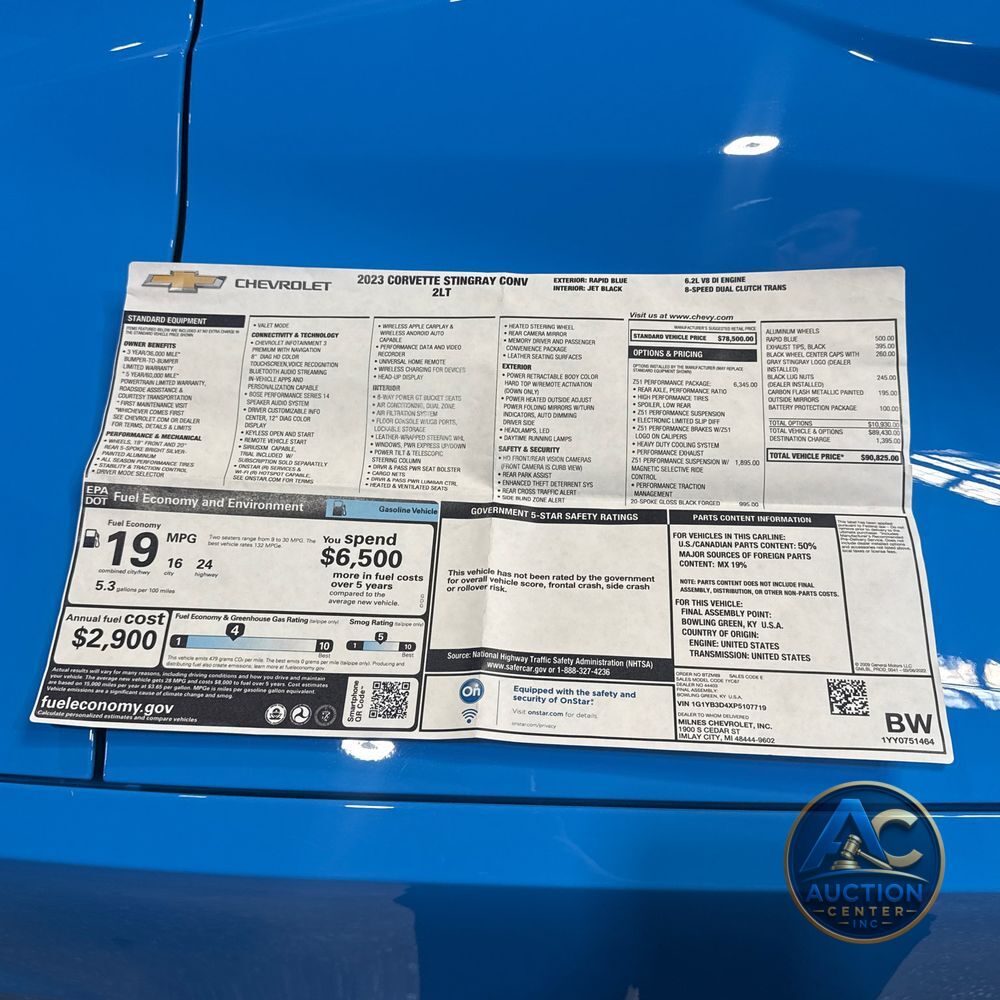 2023 Chevrolet Corvette Stingray