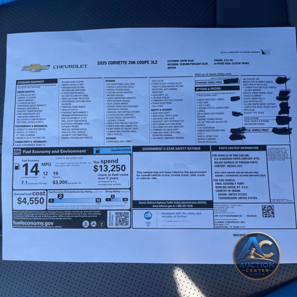 2025 Chevrolet Corvette Z06