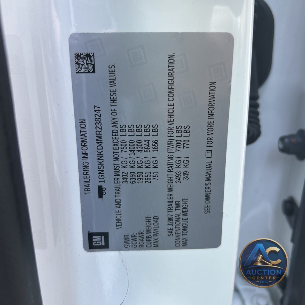 2021 Chevrolet Tahoe LT 4D SUV 4WD