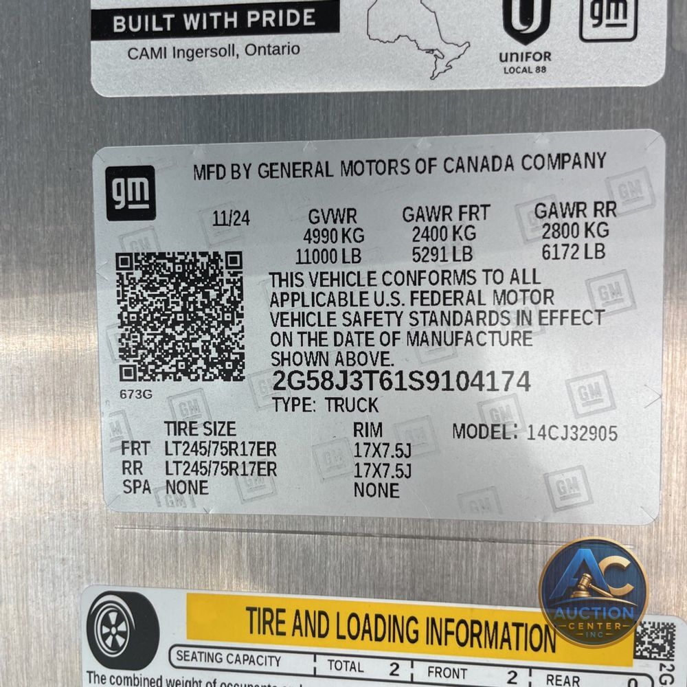 2025 Chevrolet BrightDrop EV Van 600 Std Roof