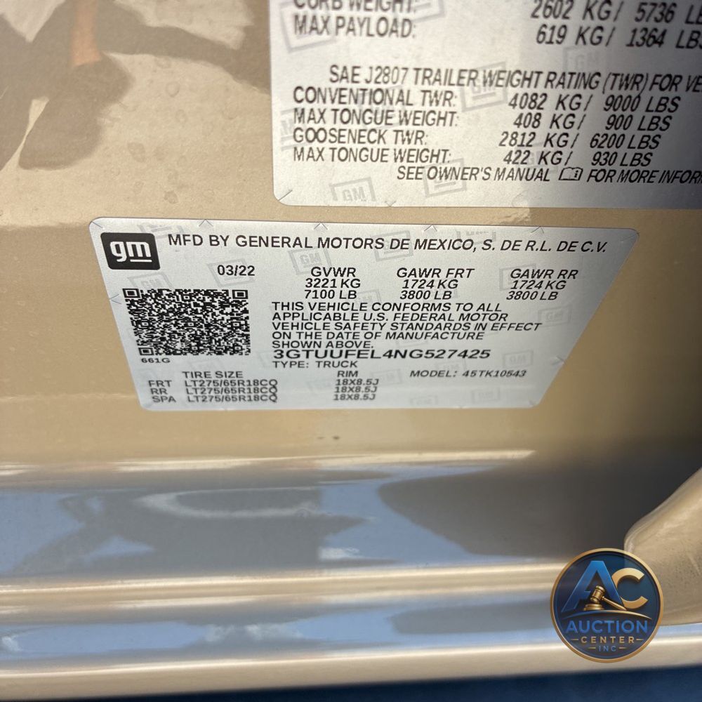 2022 GMC Sierra 1500 AT4X