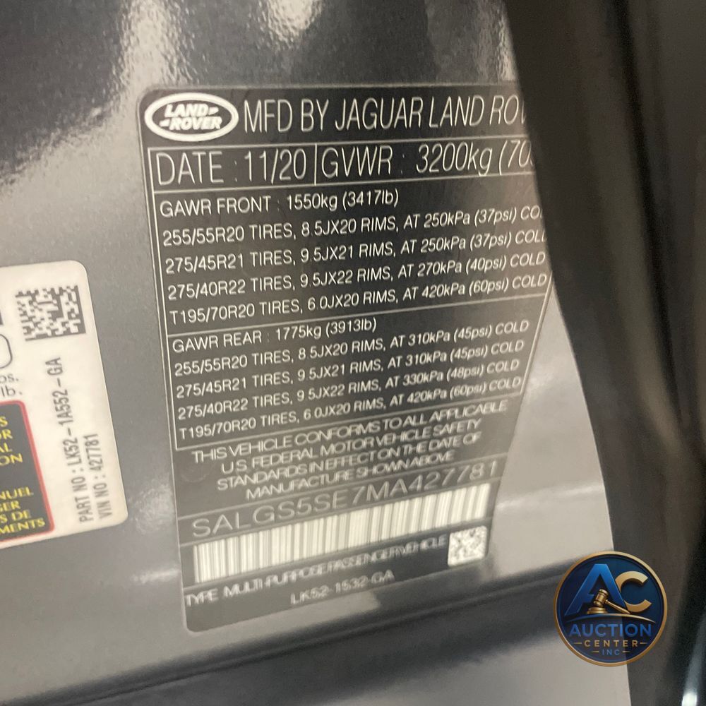 2021 Land Rover Range Rover Westminster P525