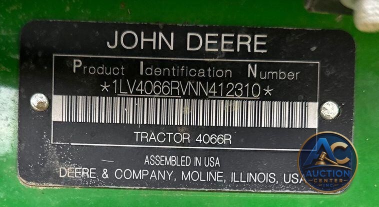 2022 John Deere  4066R MFWD tractor