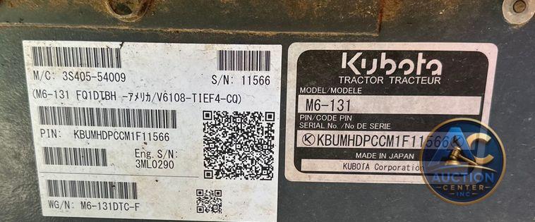 2021 Kubota  M6-131 MFWD tractor