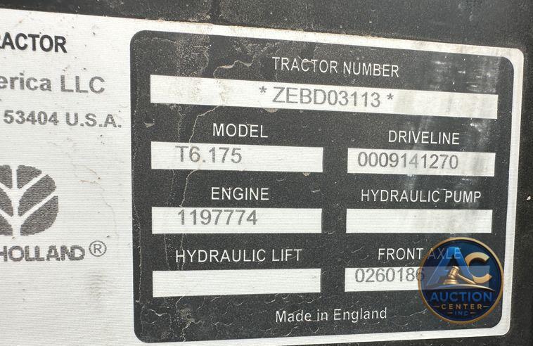 2014 New Holland T6.175  MFWD tractor