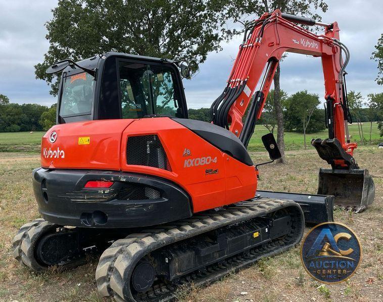 2022 Kubota KX080-4S2  mini excavator
