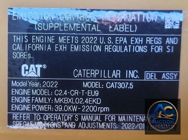 2023 Caterpillar  307.5 mini excavator