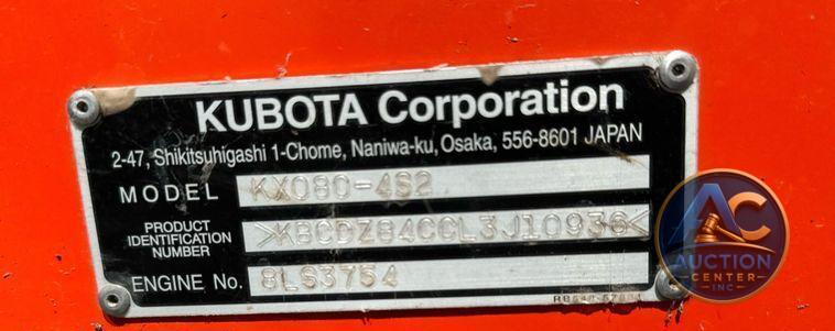 2020 Kubota  KX080-4S2 mini excavator