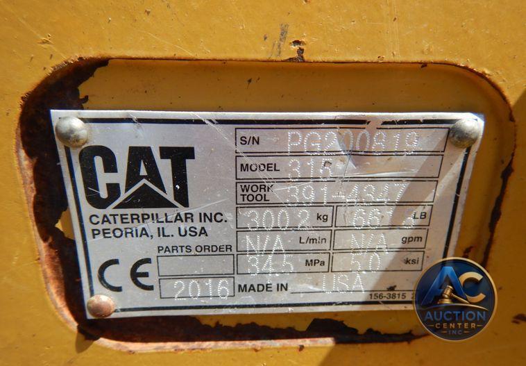 2016 Caterpillar 316FL  excavator