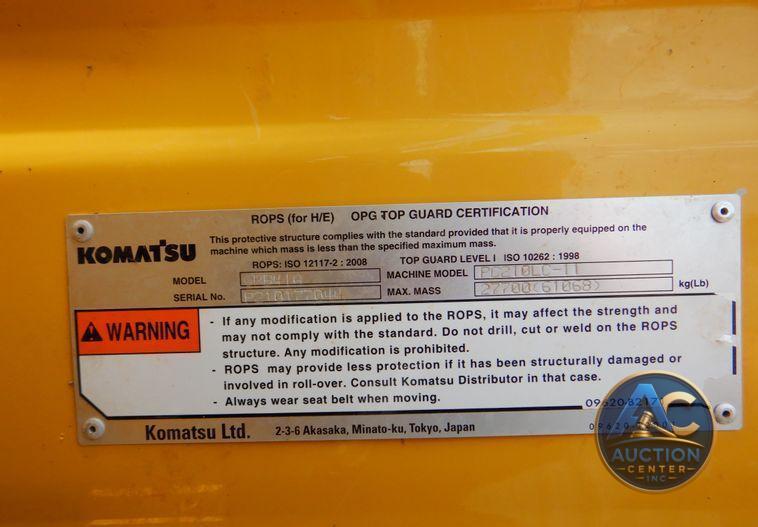 2018 Komatsu PC210LC-11  excavator