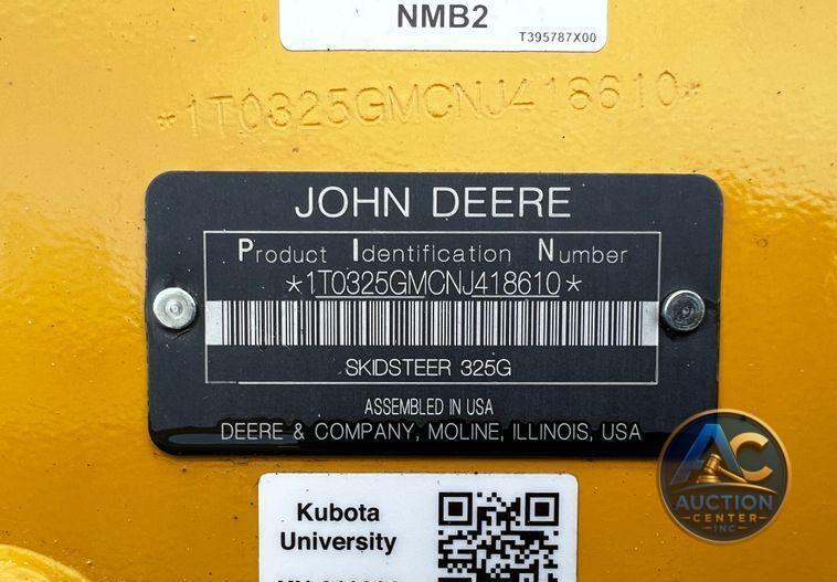 2022 John Deere 325G  tracked skid steer loader