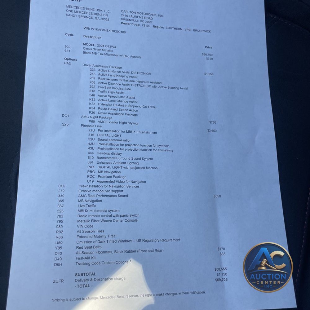 2024 Mercedes-Benz C-Class AMG C 43