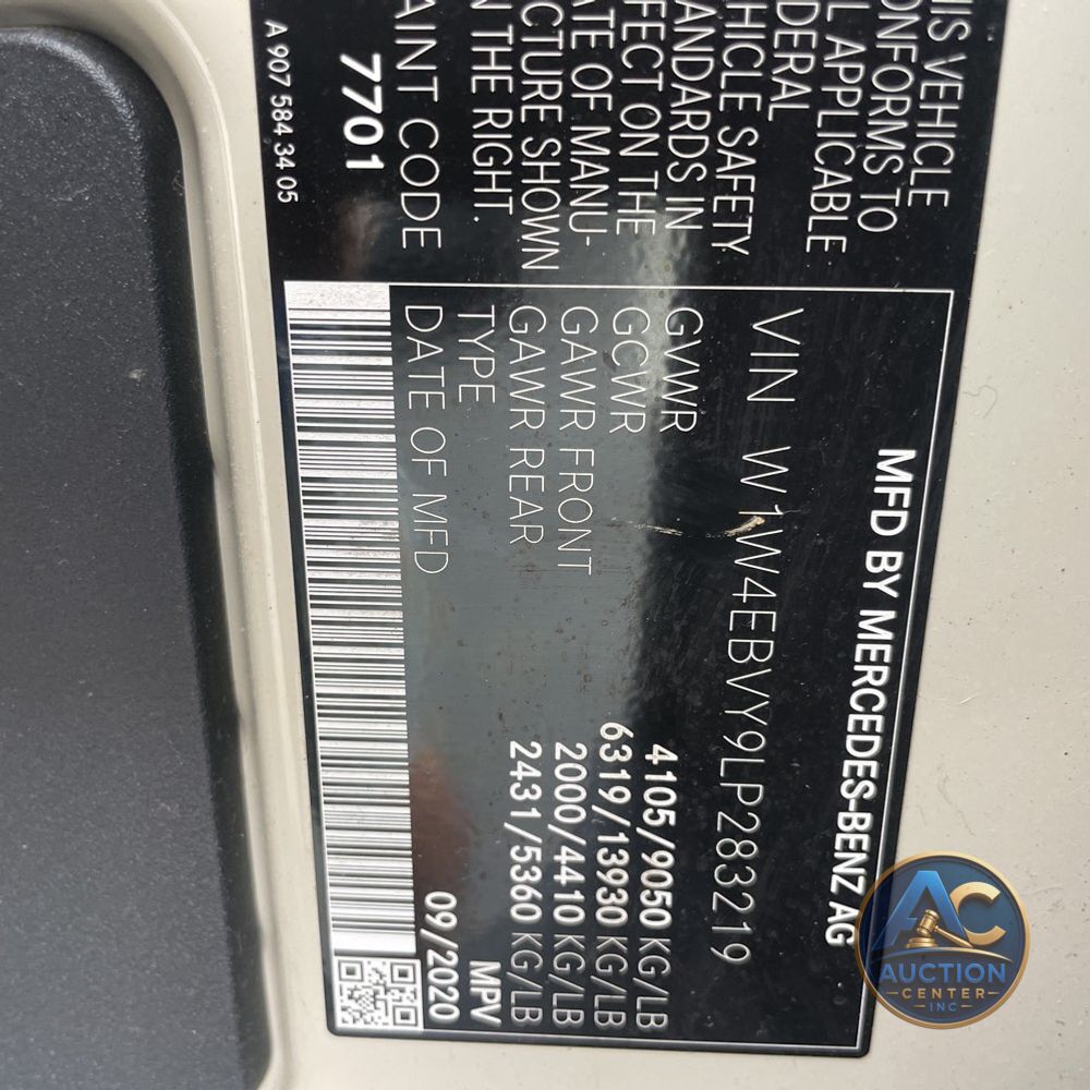 2020 Mercedes-Benz 2500 Sprinter Vans 2500