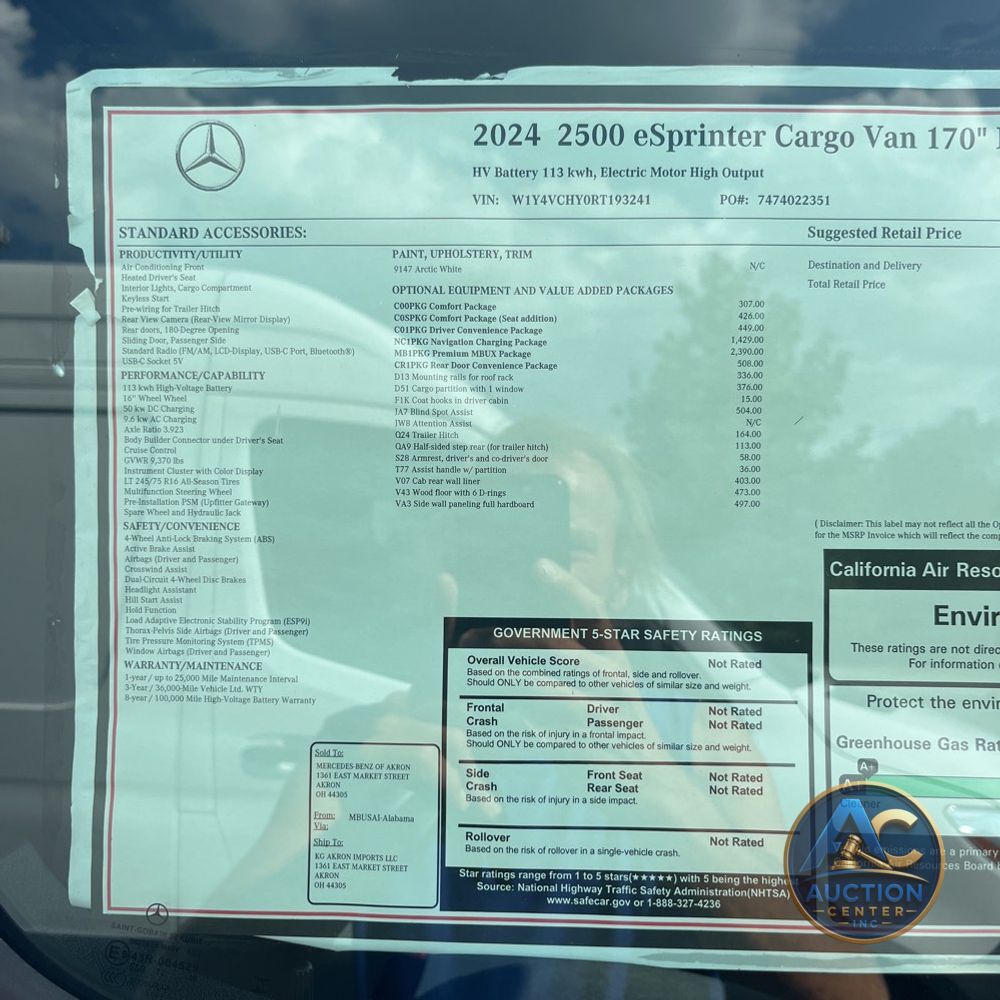 2024 Mercedes-Benz eSprinter 2500