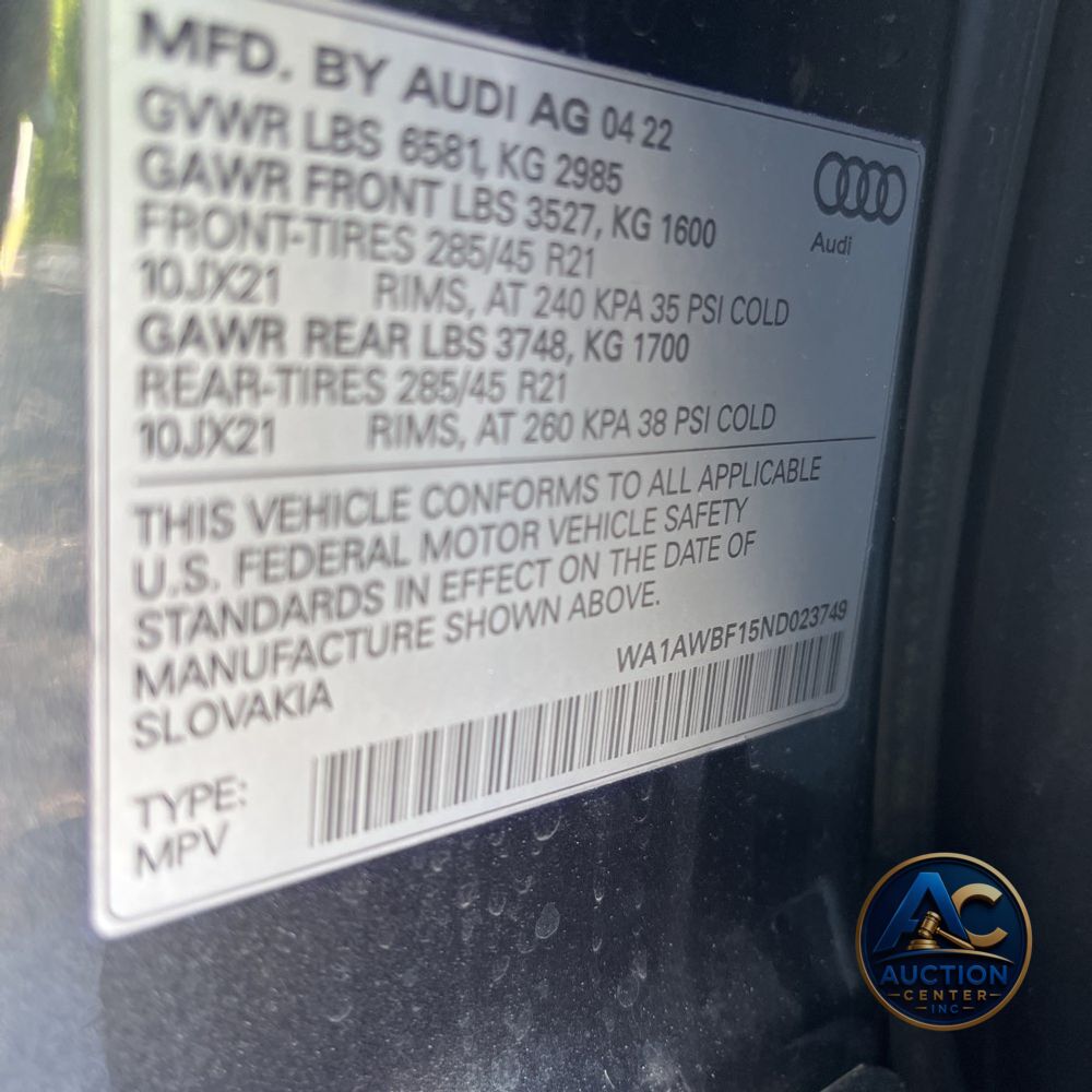 2022 Audi SQ8 Premium Plus