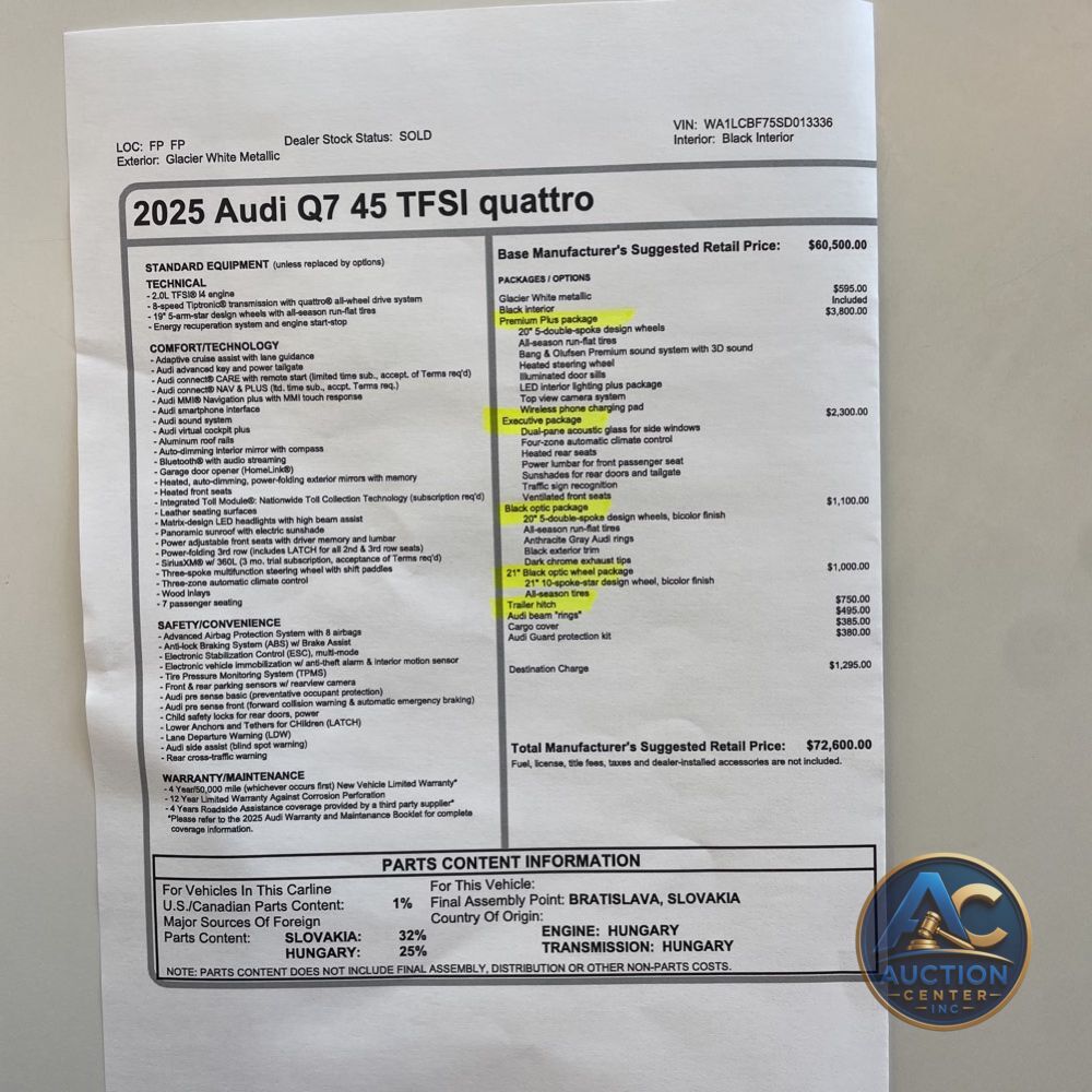 2025 Audi Q7 Premium Plus 45