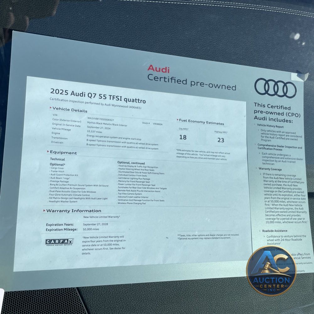 2025 Audi Q7 Prestige 55