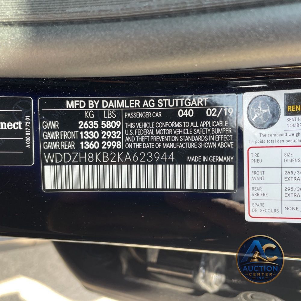 2019 Mercedes-Benz E-Class AMG E 63 S