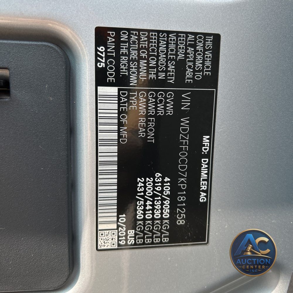 2019 Mercedes-Benz Sprinter 2500