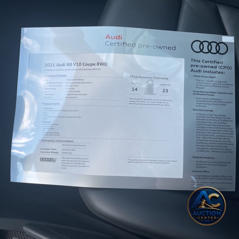 2021 Audi R8 V10
