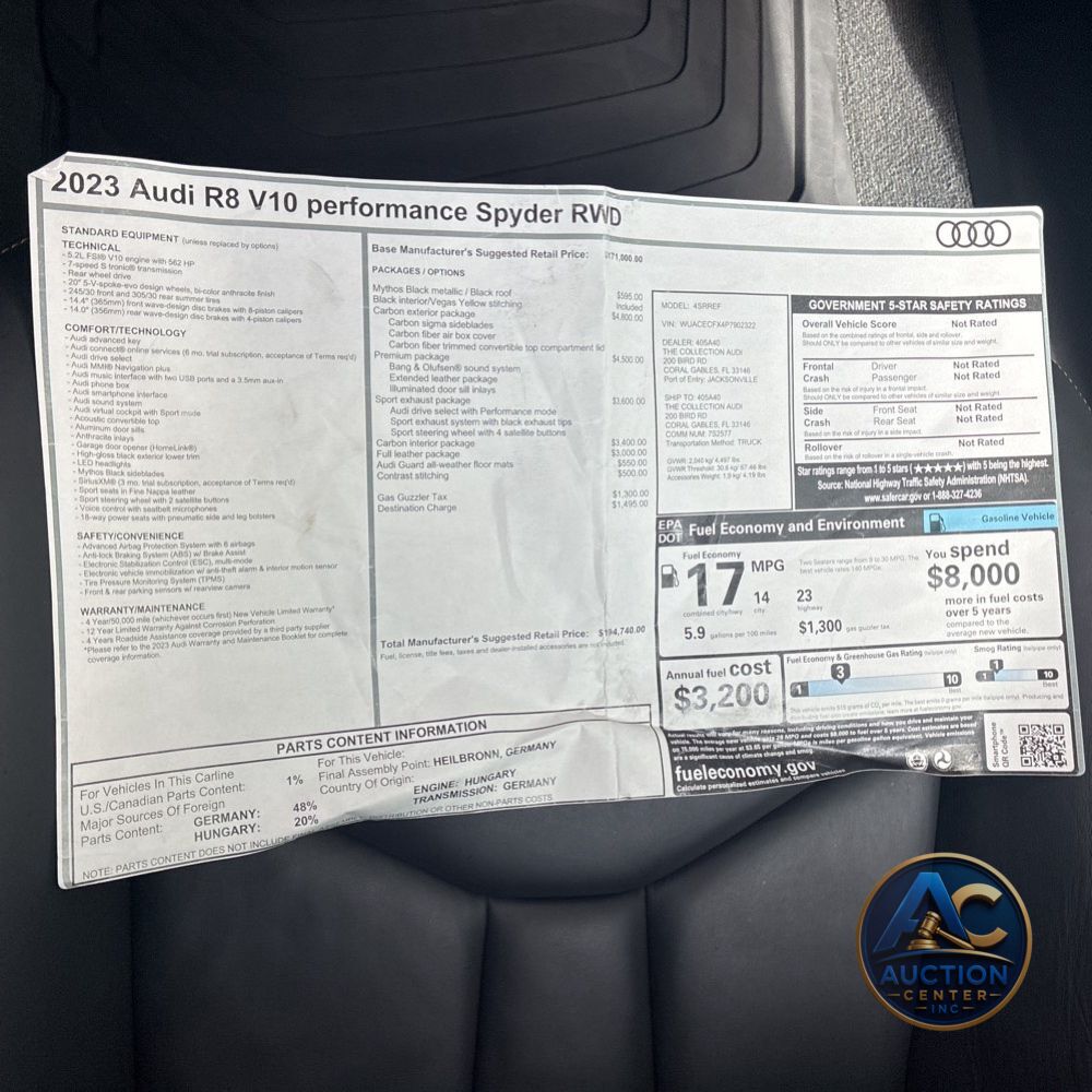 2023 Audi R8 V10 Performance