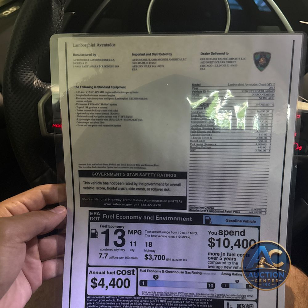 2013 Lamborghini Aventador LP 700-4